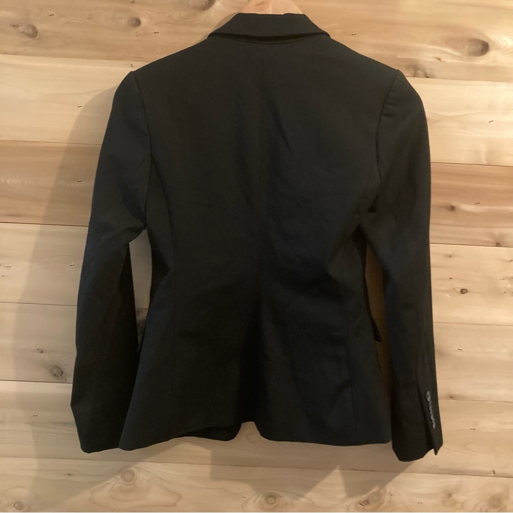 Express Black One Button Fitted Stretch Blazer - image 7